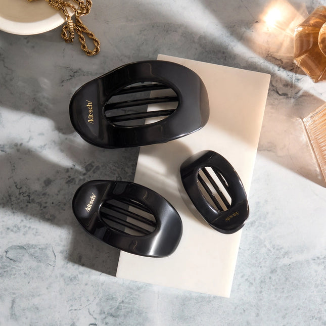 kitsch Black Flat Cloud Clip - Large