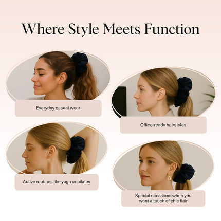 kitsch Black Ruffle Scrunchie