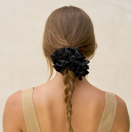 kitsch Black Ruffle Scrunchie