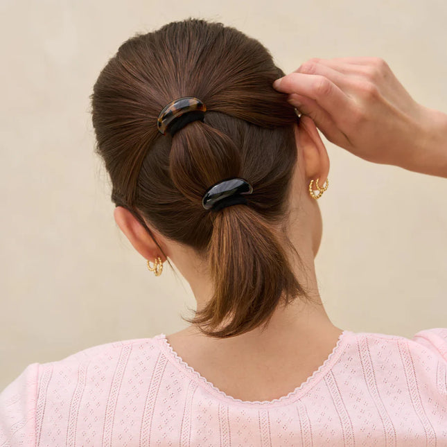 kitsch Black & Tort Cloud Cuffs - Small