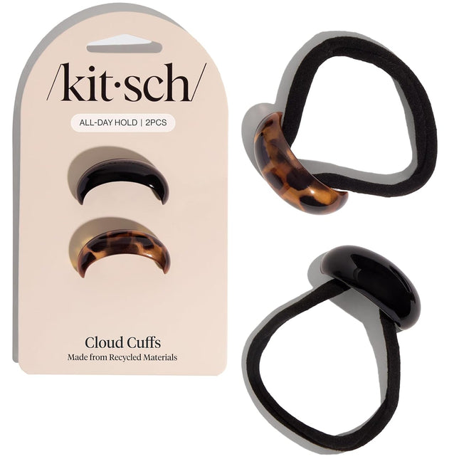kitsch Black & Tort Cloud Cuffs - Small