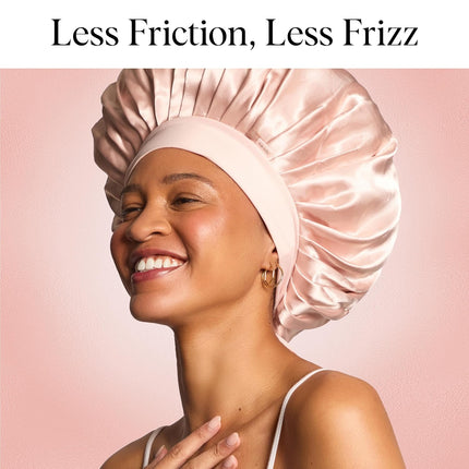 kitsch Blush Oversized Satin Bonnet