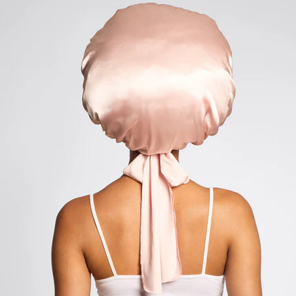 kitsch Blush Oversized Satin Bonnet