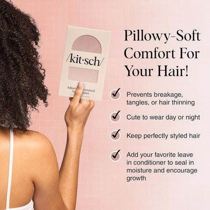 kitsch Blush Oversized Satin Bonnet