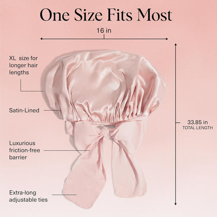 kitsch Blush Oversized Satin Bonnet