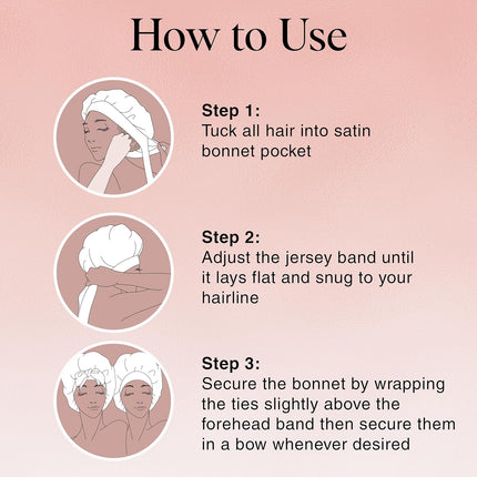 kitsch Blush Oversized Satin Bonnet