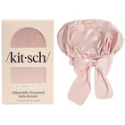 kitsch Blush Oversized Satin Bonnet