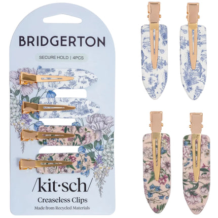 kitsch Bridgerton X Kitsch Creaseless Clips in Toile in Bloom