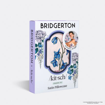 kitsch Bridgerton x Kitsch Satin Pillowcase in Wisteria