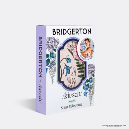 kitsch Bridgerton x Kitsch Satin Pillowcase in Wisteria - King