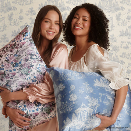 kitsch Bridgerton x Kitsch Satin Pillowcase in Garden Toile