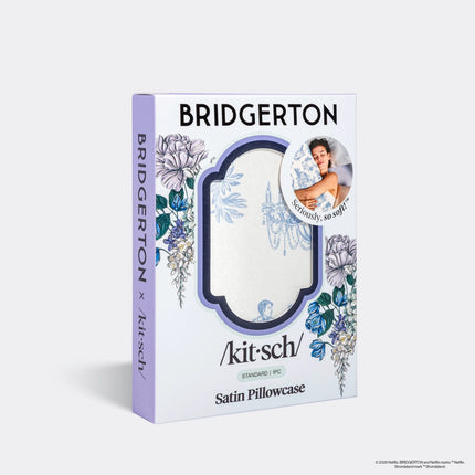 kitsch Bridgerton x Kitsch Satin Pillowcase in Garden Toile