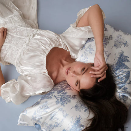 kitsch Bridgerton x Kitsch Satin Pillowcase in Garden Toile