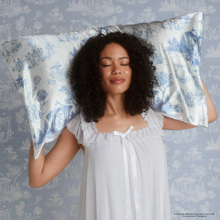 kitsch Bridgerton x Kitsch Satin Pillowcase in Garden Toile - King