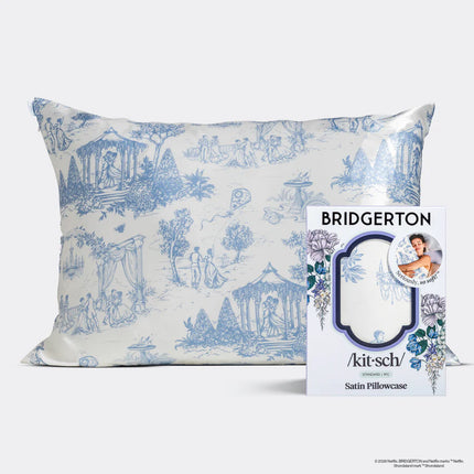 kitsch Bridgerton x Kitsch Satin Pillowcase in Garden Toile
