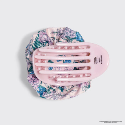 kitsch Bridgerton X Kitsch Satin Rosette Medium Flat Cloud Clip in Wisteria