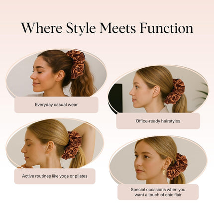 kitsch Camel Ruffle Scrunchie