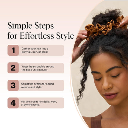 kitsch Camel Ruffle Scrunchie