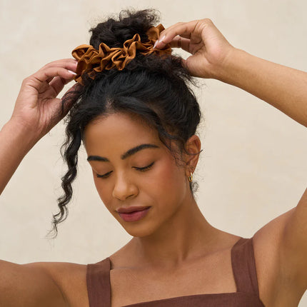 kitsch Camel Ruffle Scrunchie