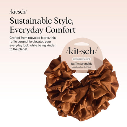 kitsch Camel Ruffle Scrunchie