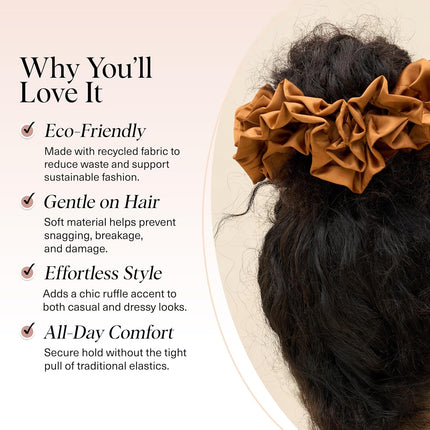 kitsch Camel Ruffle Scrunchie