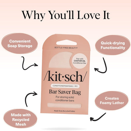 kitsch Castor Oil Conditioner Bar Saver Bag