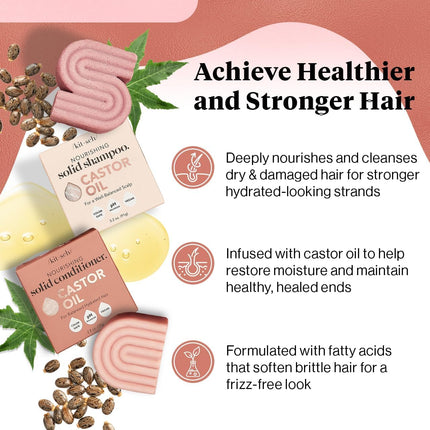 kitsch Castor Oil Shampoo and Conditioner Set for Dull & Dry Hair