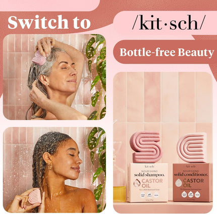 kitsch Castor Oil Shampoo and Conditioner Set for Dull & Dry Hair