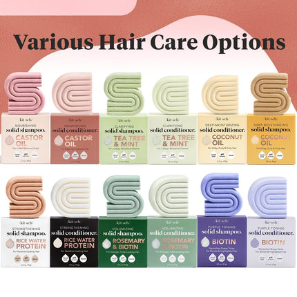 kitsch Castor Oil Shampoo and Conditioner Set for Dull & Dry Hair