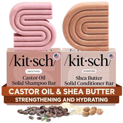 kitsch Castor Oil Shampoo and Conditioner Set for Dull & Dry Hair