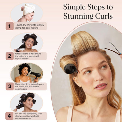 kitsch Ceramic Thermal Rollers 8pc Set