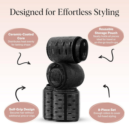 kitsch Ceramic Thermal Rollers 8pc Set