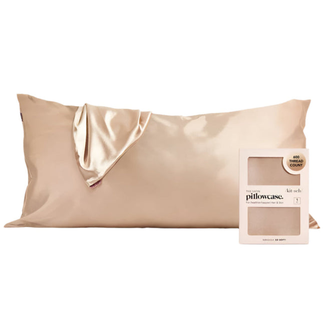kitsch Champagne Satin Pillowcase - King