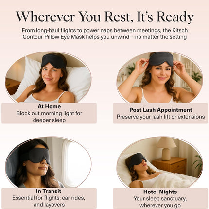 kitsch Charcoal Contour Pillow Eye Mask