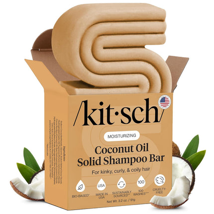 kitsch Coconut Oil Deep-Moisturizing Solid Shampoo Bar