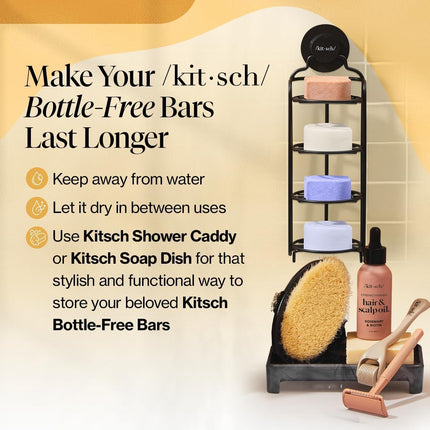 kitsch Coconut Oil Shampoo and Conditioner Set – Deep Moisturizing for Dry Damaged Hair