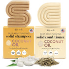 kitsch Coconut Oil Shampoo and Conditioner Set – Deep Moisturizing for Dry Damaged Hair
