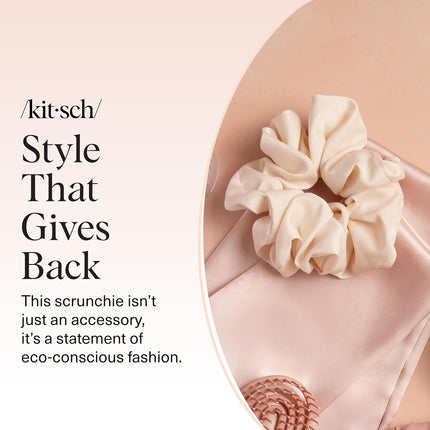 kitsch Cream & Camel Oversized Scrunchies