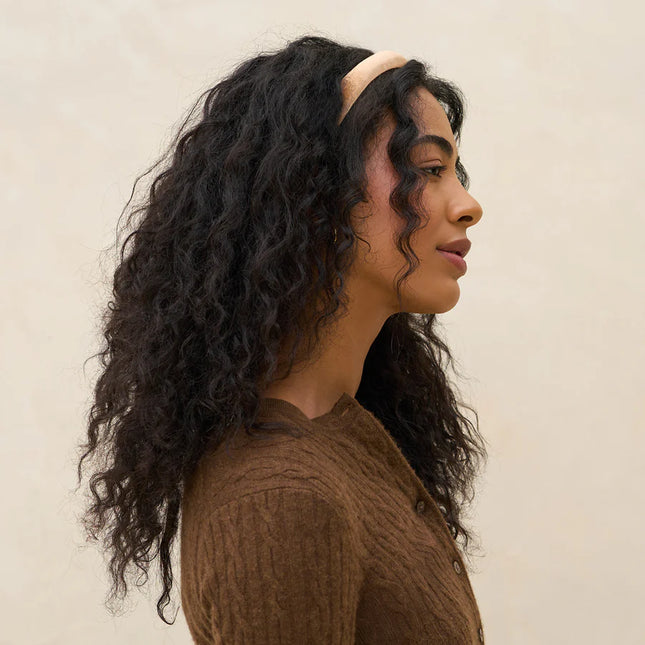 kitsch Cream & Camel Satin & Velvet Headbands