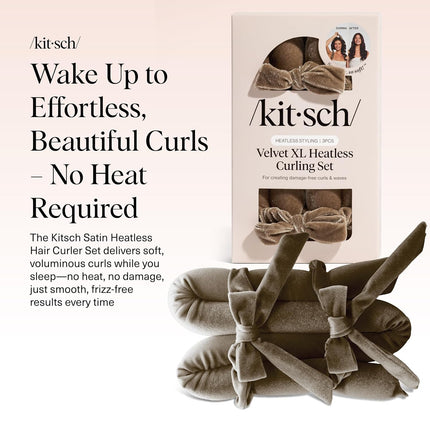 kitsch Eucalyptus Velvet XL Heatless Curling Set