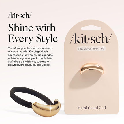 kitsch Gold Metal Cloud Cuff - Small