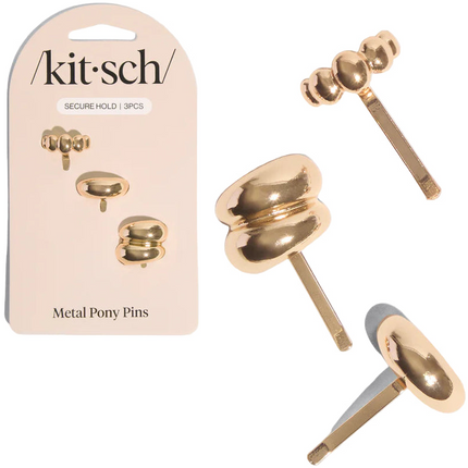 kitsch Gold Metal Pony Pins