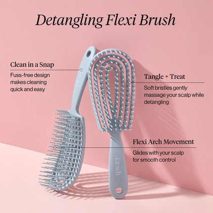 kitsch Haze Blue Detangling Flexi Brush