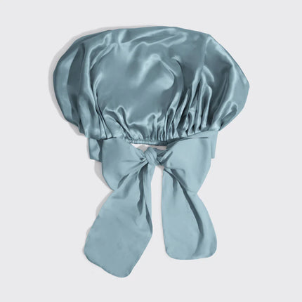 kitsch Haze Blue Oversized Satin Bonnet