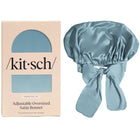 kitsch Haze Blue Oversized Satin Bonnet