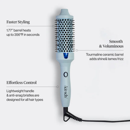 kitsch Haze Blue Volumizing Thermal Round Brush - Large