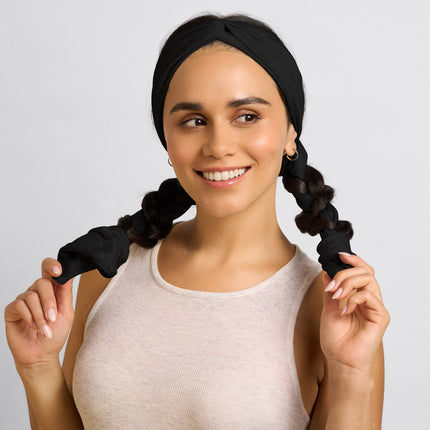 kitsch Black Set & Flow Active Curling Headband
