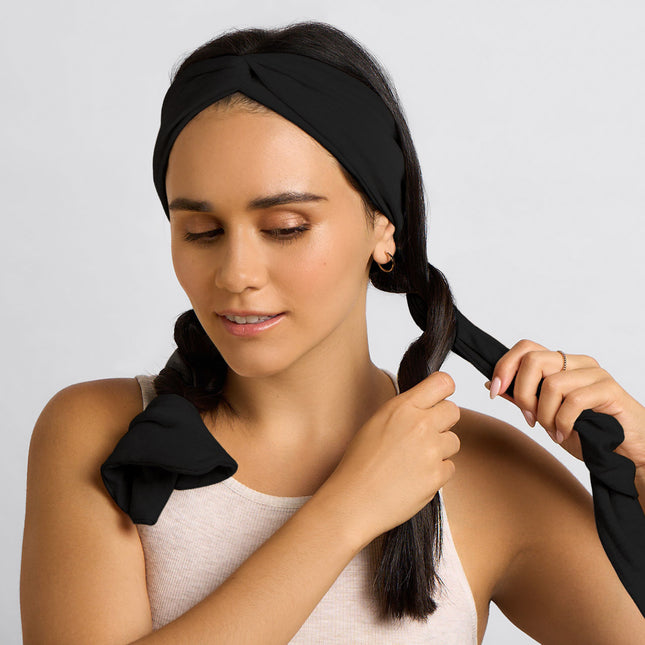 kitsch Black Set & Flow Active Curling Headband
