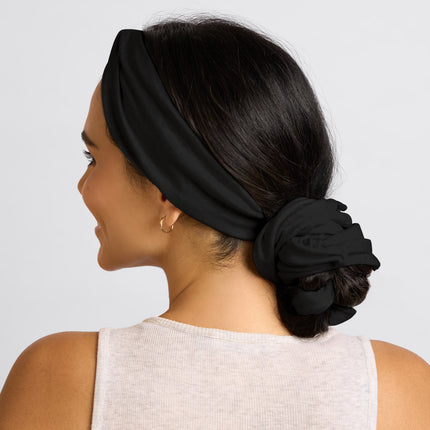 kitsch Black Set & Flow Active Curling Headband