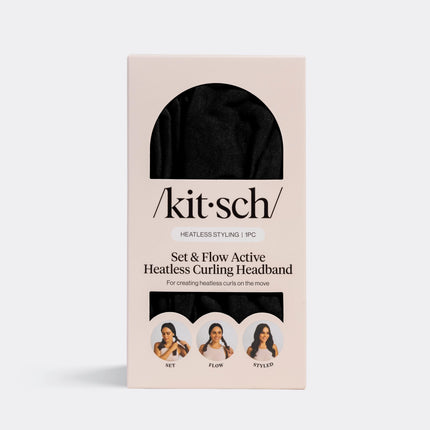 kitsch Black Set & Flow Active Curling Headband